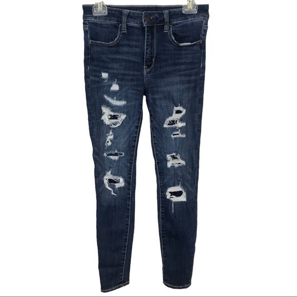 AE Next Level Stretch Distressed Jegging Sz 6 Short - Picture 1 of 8